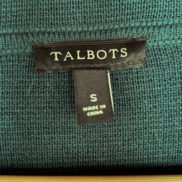 Talbots Forest Green Open Front, Merino Wool Blazer - Picture 2 of 4
